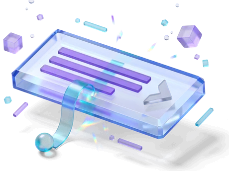 A wide glass tray holding a finished line of violet text, fed from an orb, with nothing leaving it.
