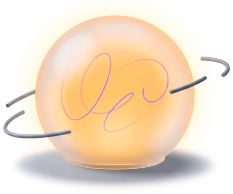 A sealed glass dome glowing steadily while three connection lines around it lie severed and unlit.