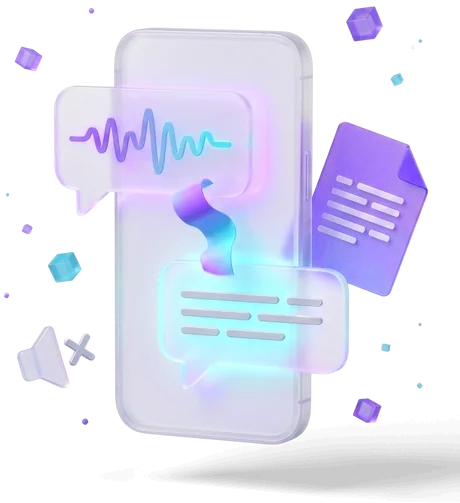 A voice note message turning into a block of punctuated prose.